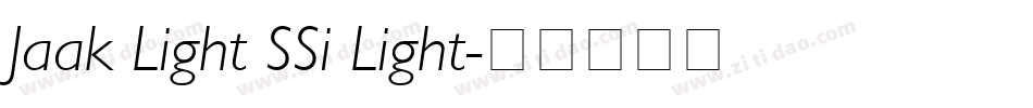 Jaak Light SSi Light字体转换